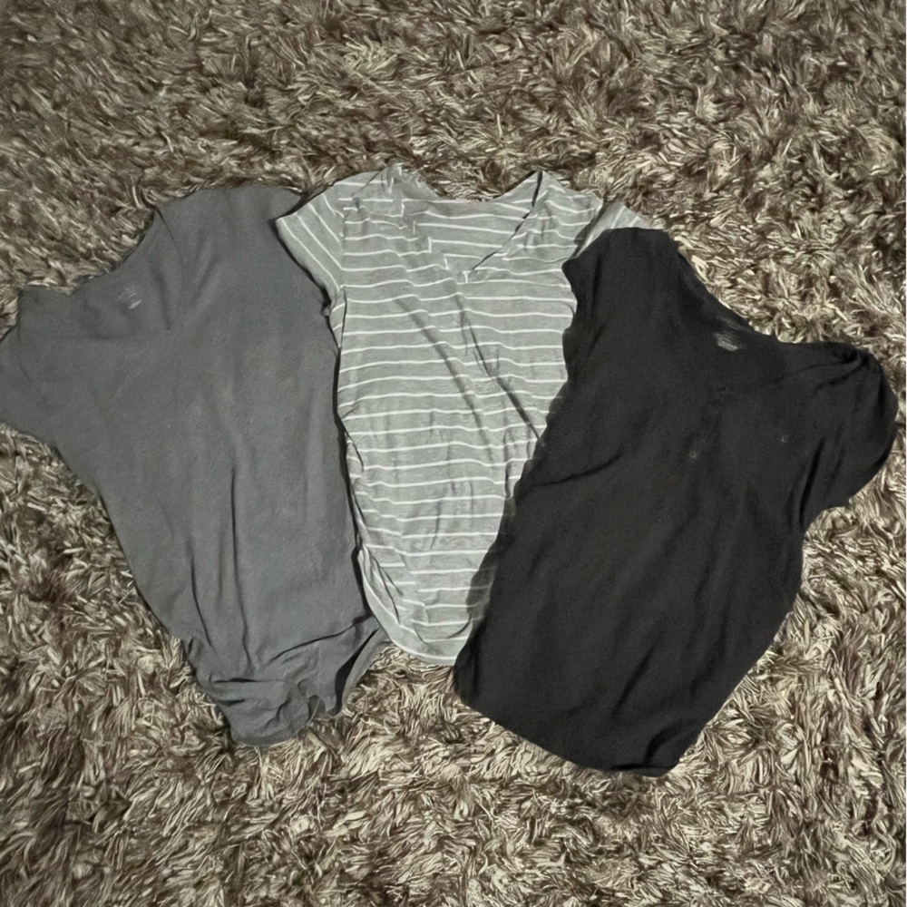 3 cotton maternity shirts
